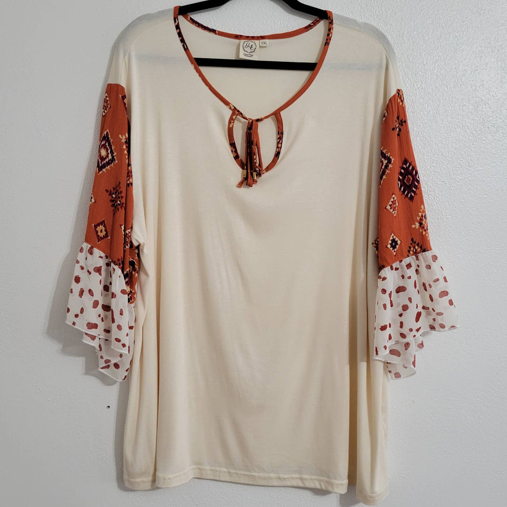 Grace & Emma V-neck Blouse